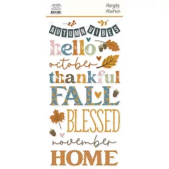 Simple Stories Matrica  - Foam Stickers - Acorn Lane (2 ív)