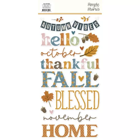 Simple Stories Matrica  - Foam Stickers - Acorn Lane (2 ív)