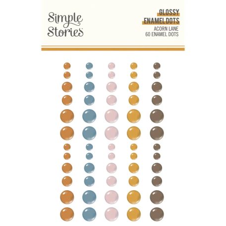 Simple Stories Díszítőelem  - Enamel Dots - Acorn Lane (1 ív)