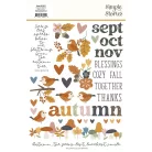 Simple Stories Matrica  - Rub-Ons - Acorn Lane (2 ív)