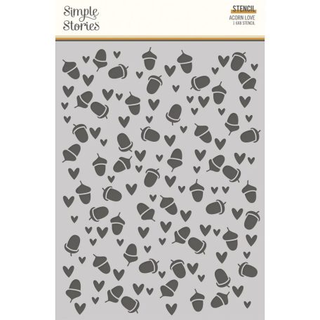 Simple Stories Stencil 6"x8" - Acorn Love - Acorn Lane (1 db)