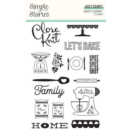 Simple Stories Szilikonbélyegző  - Clear Stamps - What's Cookin' ? (1 csomag)