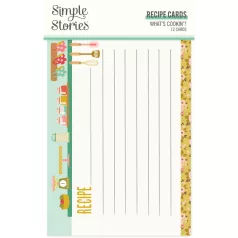   Simple Stories Recept kártyák  - Recipe Cards - What's Cookin' ? (1 csomag)