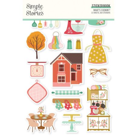 Simple Stories Matrica  - Sticker Book - What's Cookin' ? (12 ív)