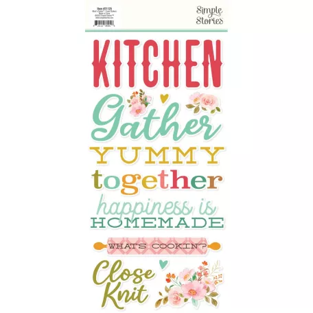 Simple Stories Matrica  - Foam Stickers - What's Cookin' ? (2 ív)