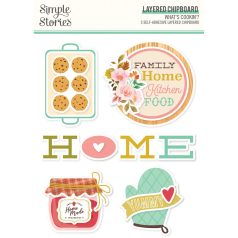   Simple Stories Chipboard  - Layered Chipboard - What's Cookin' ? (1 csomag)