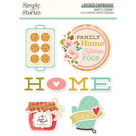 Simple Stories Chipboard  - Layered Chipboard - What's Cookin' ? (1 csomag)