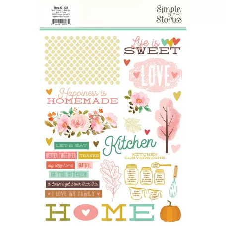 Simple Stories Matrica  - Rub-Ons - What's Cookin' ? (2 ív)