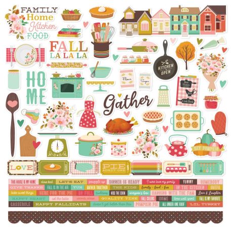 Simple Stories Matrica 12" (30 cm) - Cardstock Stickers - What's Cookin' ? (1 ív)
