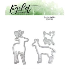   Picket Fence Studios Vágósablon - Deer Family - Dies (1 csomag)