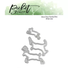   Picket Fence Studios Vágósablon - More Deer Family - Dies (1 csomag)