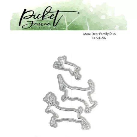Picket Fence Studios Vágósablon - More Deer Family - Dies (1 csomag)
