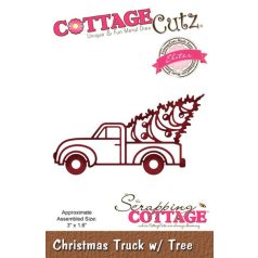   Cottage Cutz Vágósablon - Christmas Truck / Tree - Metal Dies (1 csomag)