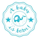 Colop Gumibélyegző  - A baby is born! - Woodies Rubber Stamp (1 db)