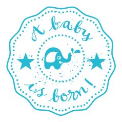   Colop Gumibélyegző  - A baby is born! - Woodies Rubber Stamp (1 db)