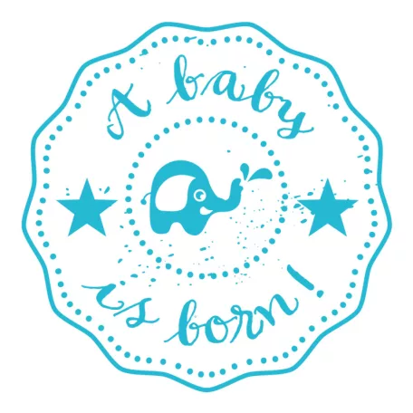 Colop Gumibélyegző  - A baby is born! - Woodies Rubber Stamp (1 db)