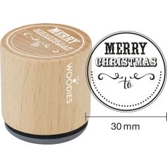   Colop Gumibélyegző  - MERRY CHRISTMAS - Woodies Rubber Stamp (1 db)