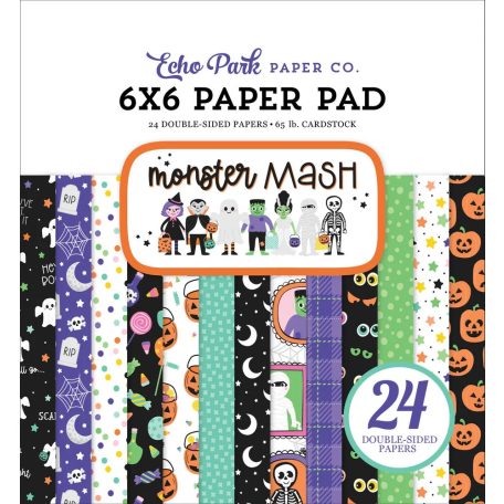 Echo Park Papírkészlet 6" (15 cm) - Paper Pack - Monster Mash (24 lap)