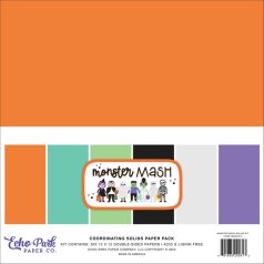   Echo Park Papírkészlet 12" (30 cm) - Coordinating Solids Paper Pack - Monster Mash (6 lap)
