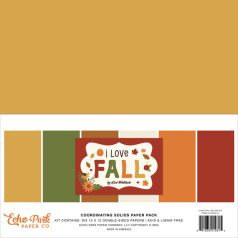   Echo Park Papírkészlet 12" (30 cm) - Coordinating Solids Paper Pack - I Love Fall (6 lap)