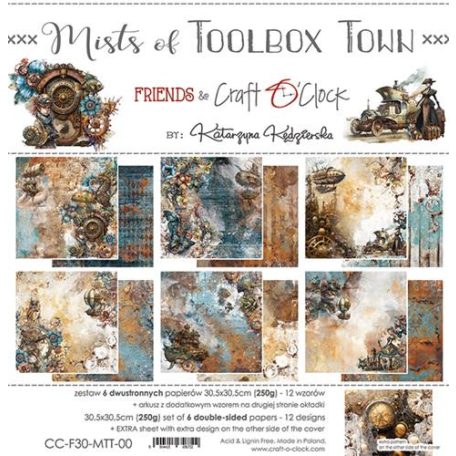 Craft O'Clock Scrapbook papírkészlet 12" (30 cm) - Mists Of Tollbox Town - Paper Collection Set (1 csomag)