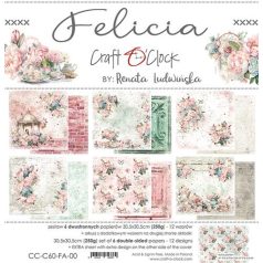   Craft O'Clock Scrapbook papírkészlet 12" (30 cm) - Felicia - Paper Collection Set (1 csomag)