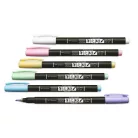 Tombow Fudenosuke Ecsetfilc készlet - Pastel for black paper - Brush Pen Fudenosuke (6 db)