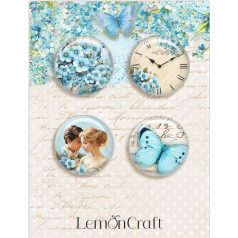   LemonCraft Díszítőelem 2.5 cm - Dear Diary - Forget Me Not - Buttons (1 csomag)