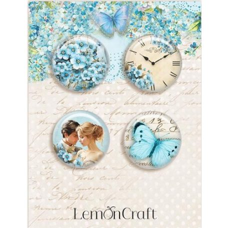 LemonCraft Díszítőelem 2.5 cm - Dear Diary - Forget Me Not - Buttons (1 csomag)