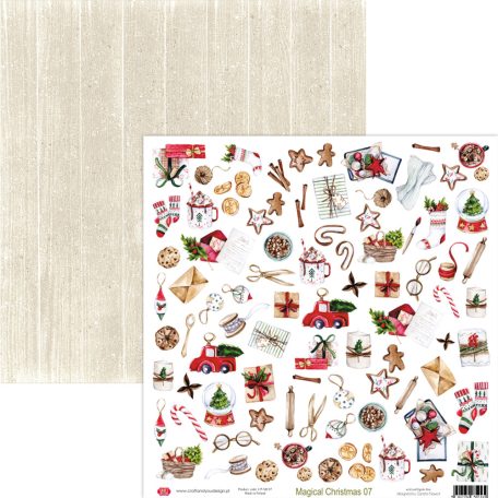 Craft & You Scrapbook papír / kivágóív 12" (30 cm) - Magical Christmas - 7 (1 ív)