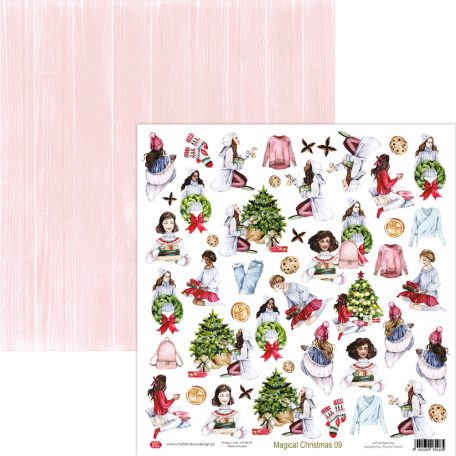 Craft & You Scrapbook papír / kivágóív 12" (30 cm) - Magical Christmas - 9 (1 ív)