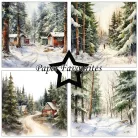 Paper Favourites Scrapbook papírkészlet 12" (30 cm) - Winter Forest - Paper Pack (8 ív)