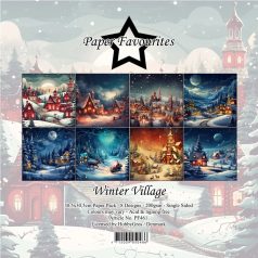   Paper Favourites Scrapbook papírkészlet 12" (30 cm) - Winter Village - Paper Pack (8 ív)