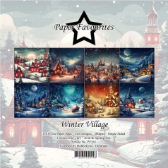   Paper Favourites Scrapbook papírkészlet 6" (15 cm) - Winter Village - Paper Pack (24 ív)