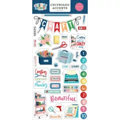   Carta Bella Chipboard 6"X12" - Chipboard Accents - Happy Crafting (1 ív)