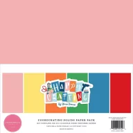   Carta Bella Papírkészlet 12" (30 cm) - Coordinating Solids Paper Pack - Happy Crafting (6 lap)