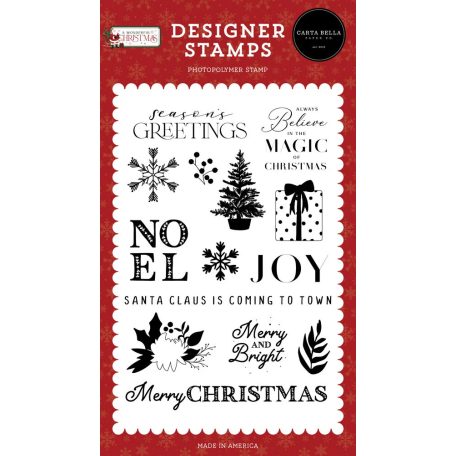 Carta Bella Szilikonbélyegző  - Clear Stamps - A Wonderful Christmas (1 db)