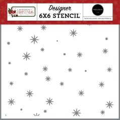   Carta Bella Stencil 6" (15 cm) - Stencil - A Wonderful Christmas (1 csomag)