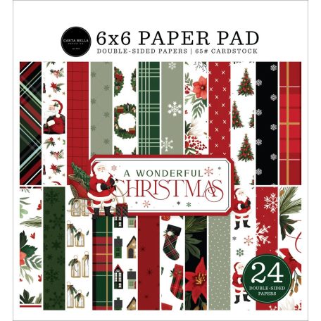 Carta Bella Papírkészlet 6" (15 cm) - Paper Pack - A Wonderful Christmas (24 lap)