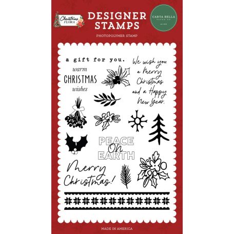 Carta Bella Szilikonbélyegző  - Clear Stamps - Christmas Flora (1 db)