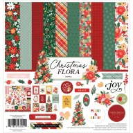   Carta Bella Papírkészlet 12" (30 cm) - Collection Kit - Joyful Christmas Flora (1 csomag)