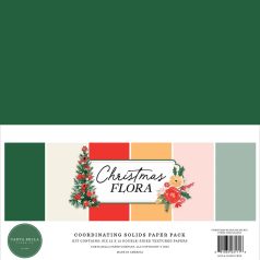   Carta Bella Papírkészlet 12" (30 cm) - Coordinating Solids Paper Pack - Christmas Flora (6 lap)