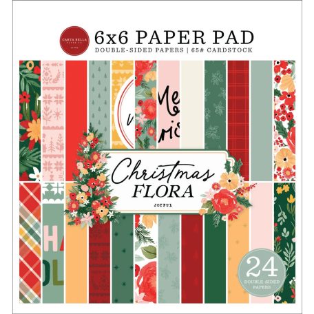 Carta Bella Papírkészlet 6" (15 cm) - Paper Pack - Joyful Christmas Flora (24 lap)