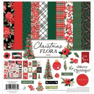   Carta Bella Papírkészlet 12" (30 cm) - Collection Kit - Merry Christmas Flora (1 csomag)