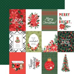   Carta Bella Papírkészlet 12" (30 cm) - Collection Kit - Merry Christmas Flora (1 csomag)