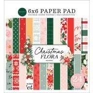   Carta Bella Papírkészlet 6" (15 cm) - Paper Pack - Peaceful Christmas Flora (24 lap)