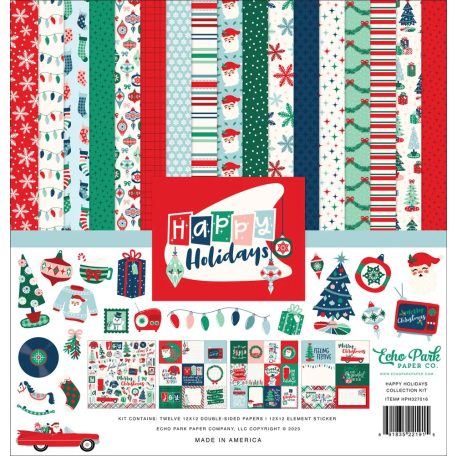 Echo Park Papírkészlet 12" (30 cm) - Collection Kit - Happy Holidays (1 csomag)