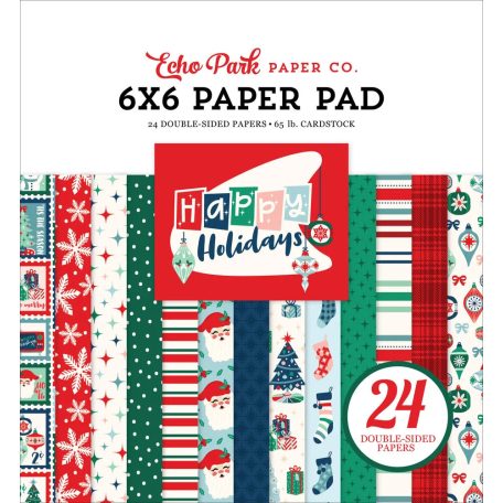Echo Park Papírkészlet 6" (15 cm) - Paper Pack - Happy Holidays (24 lap)