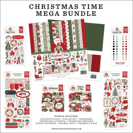 Echo Park Scrapbook alkotócsomag 12" (30 cm),Mega Bundle - Christmas Time (1 csomag)