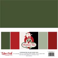   Echo Park Papírkészlet 12" (30 cm) - Coordinating Solids Paper Pack - Christmas Time (6 lap)